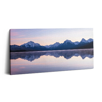 Print pe pânză 140x70 Reflexia munților în apă