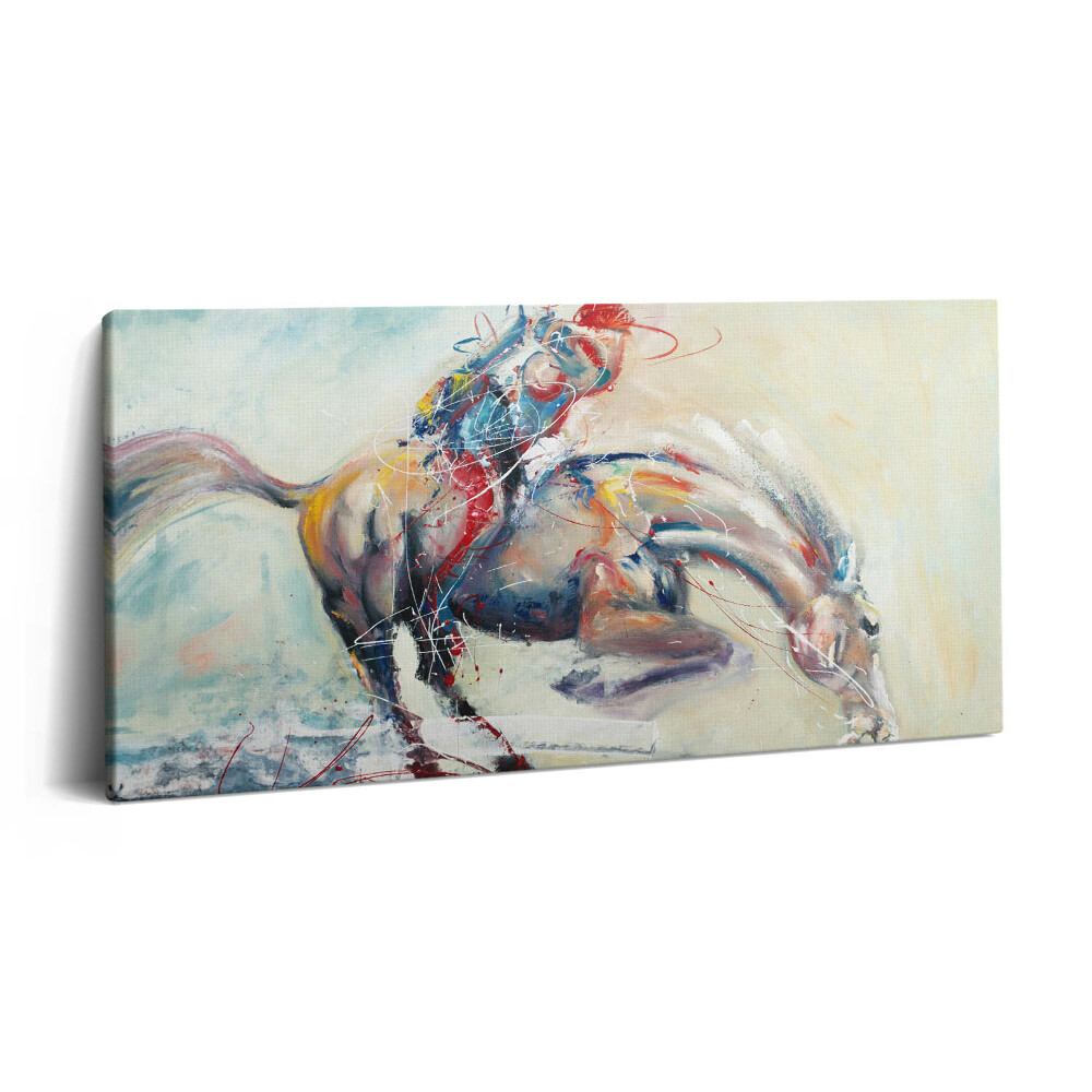 Print pe pânză 140x70 Ilustrație a cailor în galop