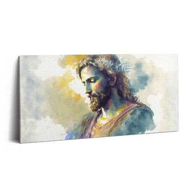 Print pe pânză 140x70 Pictură colorată a lui Isus