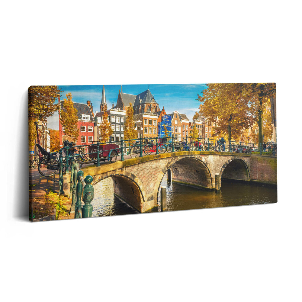 Print pe pânză 140x70 Albastrul de toamnă în Amsterdam
