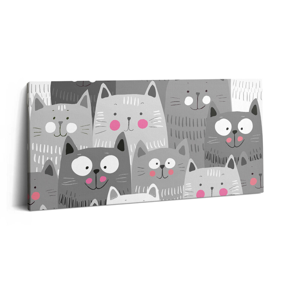 Print pe pânză 140x70 Model cu pisici