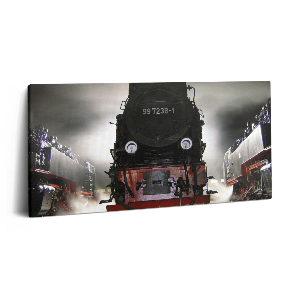Print pe pânză 140x70 Locomotive noaptea