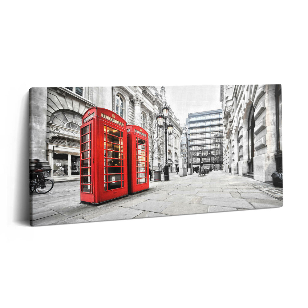 Print pe pânză 140x70 Cabine telefonice roșii Londra