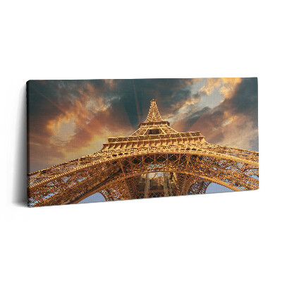 Print pe pânză 140x70 Turnul Eiffel la soare