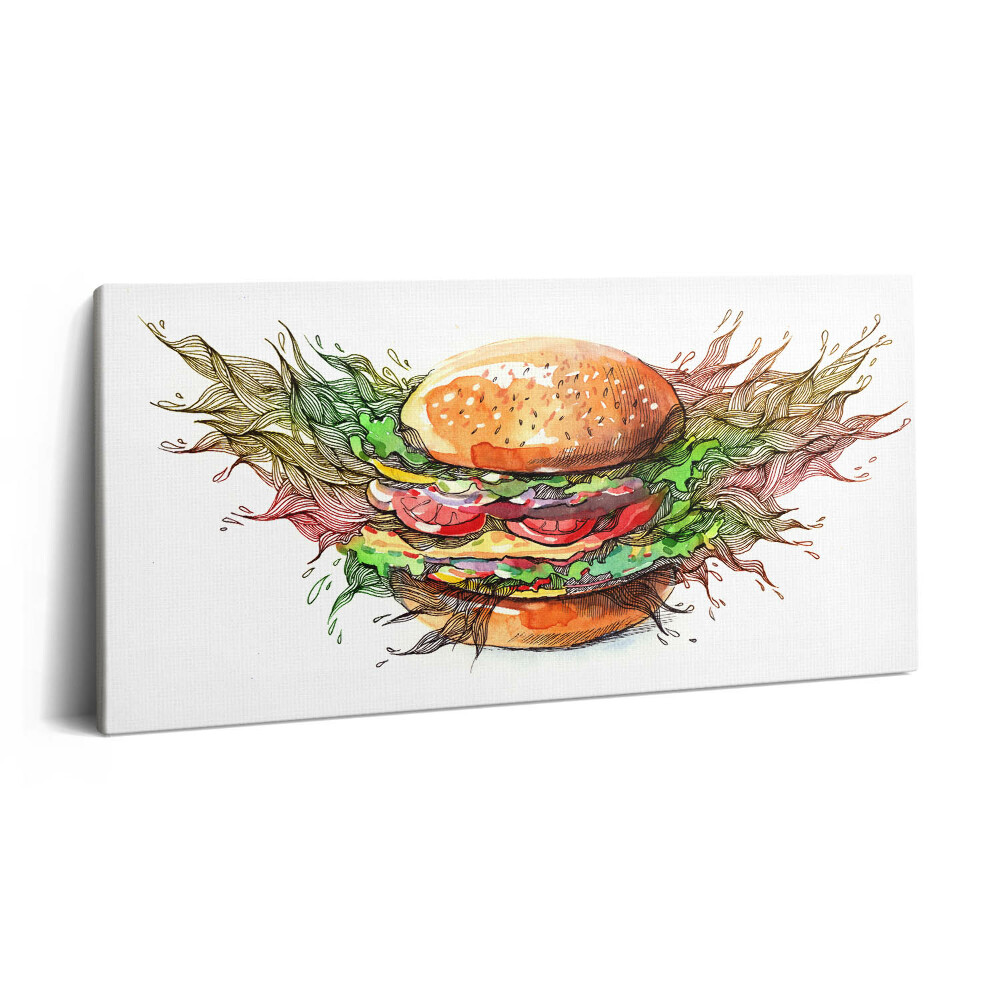 Print pe pânză 140x70 Cheeseburger XXL