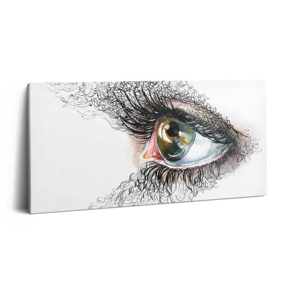 Print pe pânză 140x70 Desenul unui ochi uman