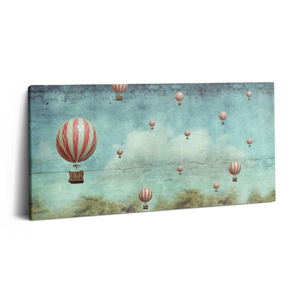 Print pe pânză 140x70 Baloane care zboară pe cer