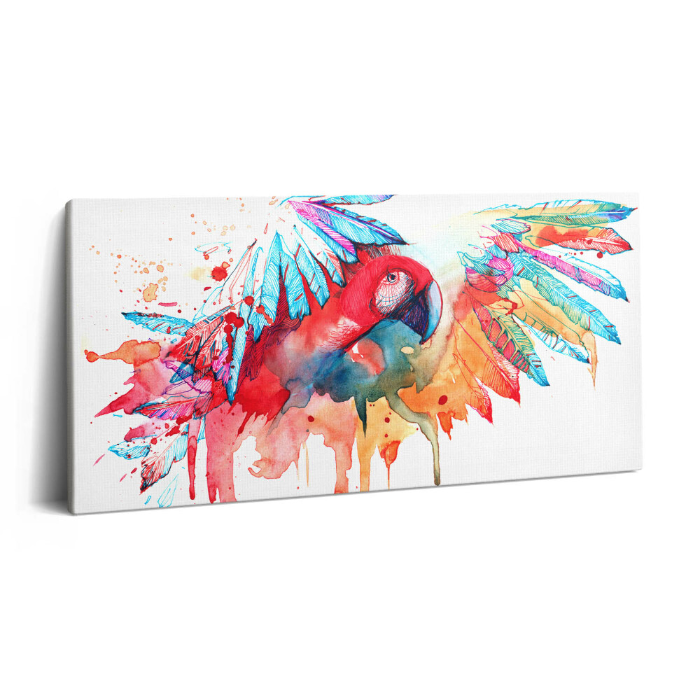 Print pe pânză 140x70 Papagal roșu colorat