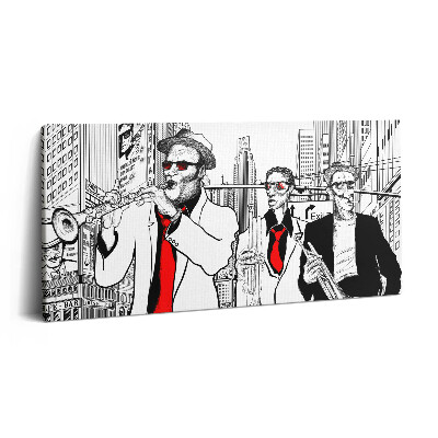 Print pe pânză 140x70 trupă de jazz