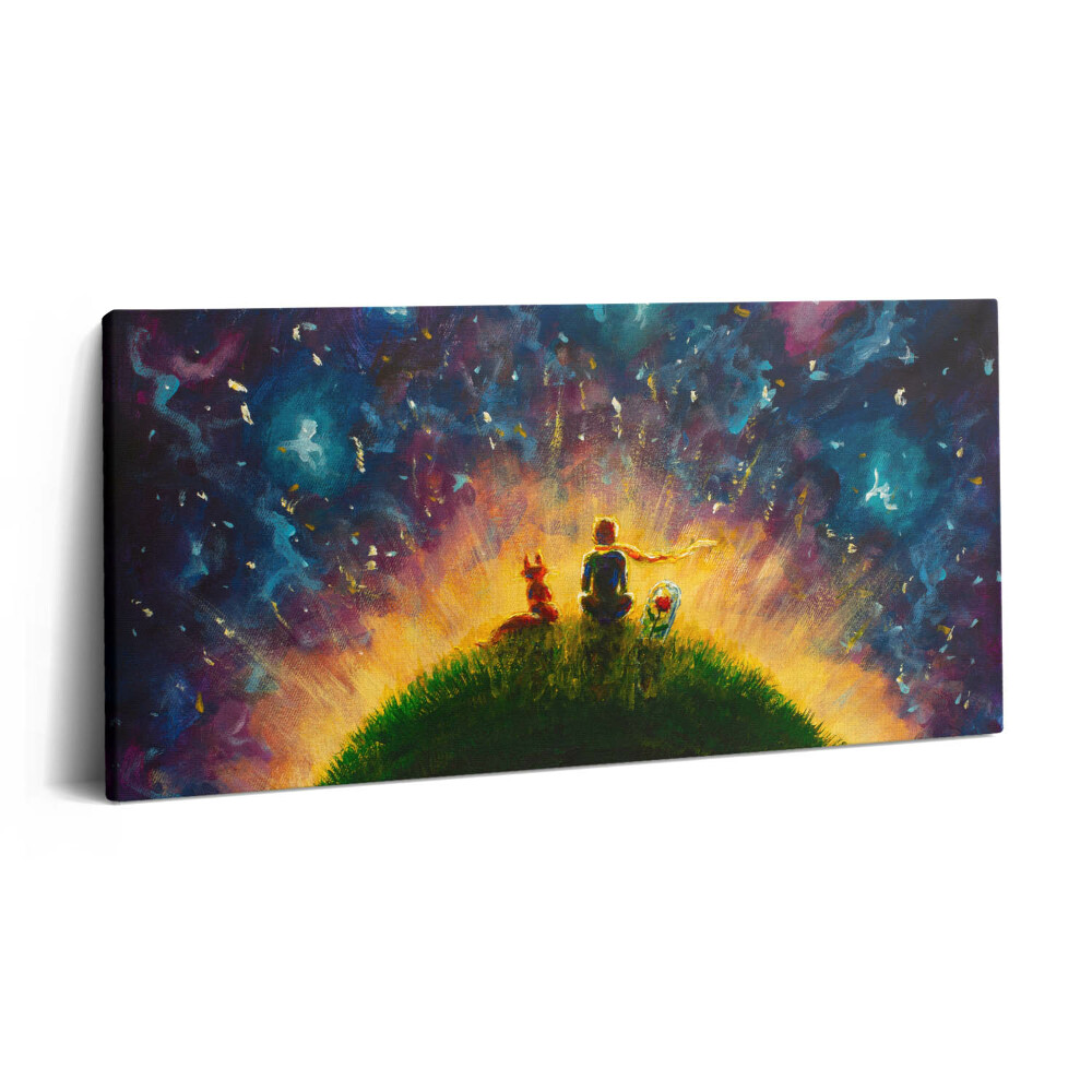 Print pe pânză 140x70 Rezumatul ilustrației Micul Prinț