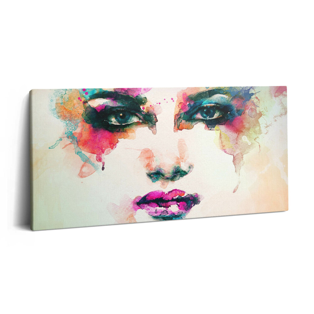 Print pe pânză 140x70 Față de femeie abstractă