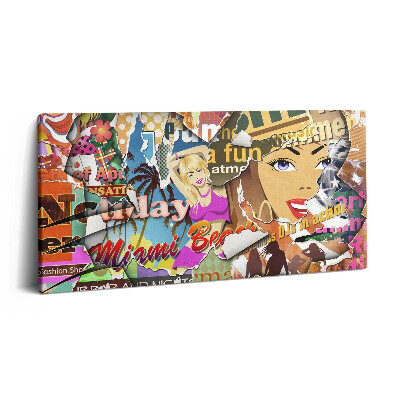 Print pe pânză 140x70 Carte poștală din vacanță