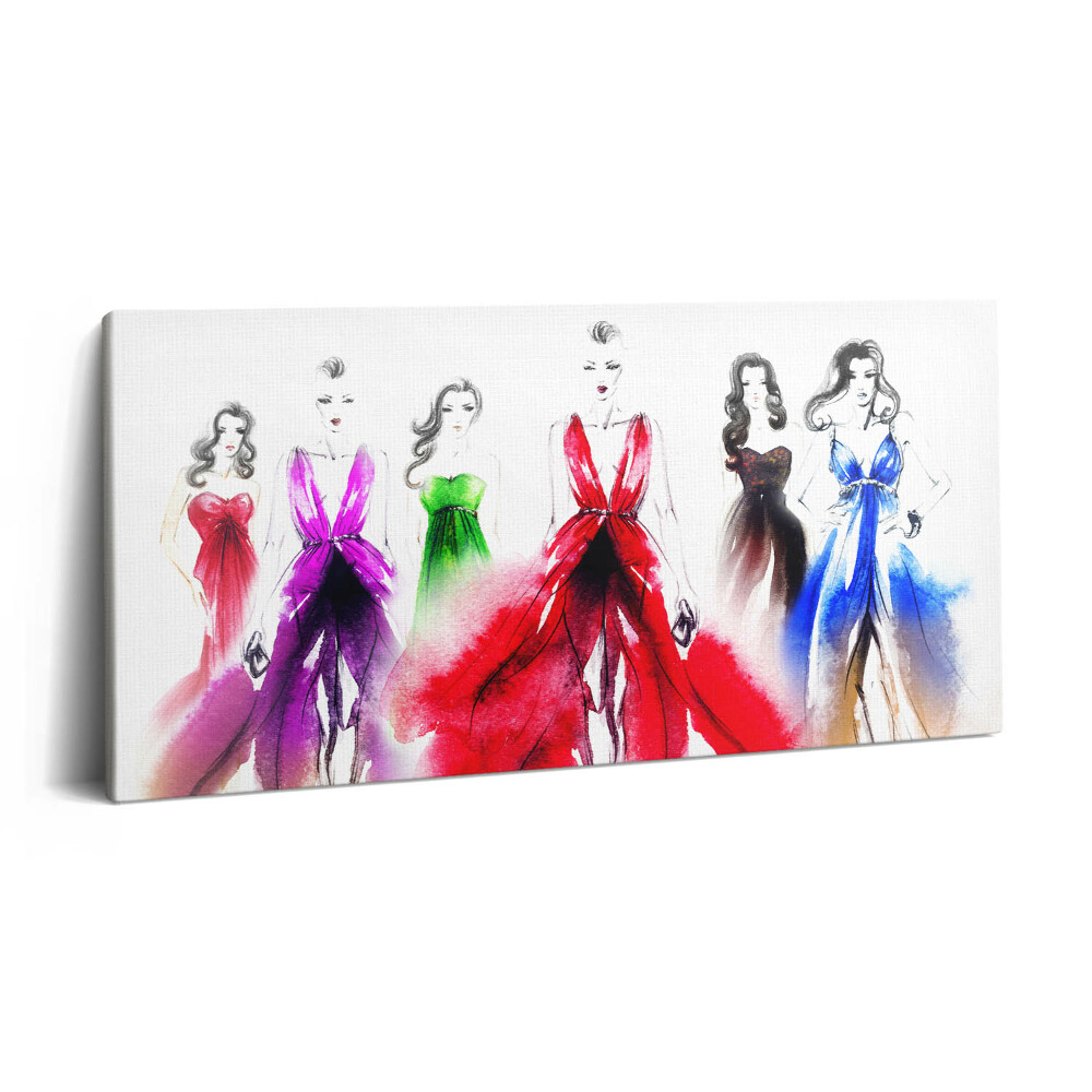 Print pe pânză 140x70 Femei în rochii colorate