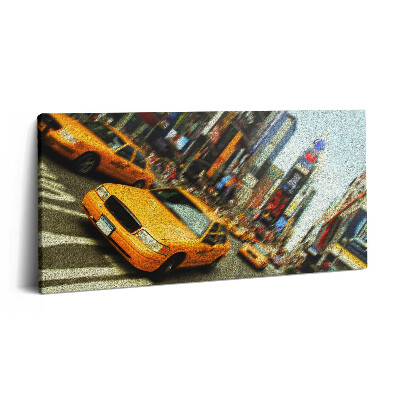 Print pe pânză 140x70 Taxiuri galbene în New York