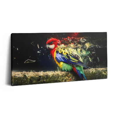 Print pe pânză 140x70 Abstracție de papagal