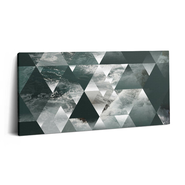 Print pe pânză 140x70 Abstracție geometrică a valurilor mării