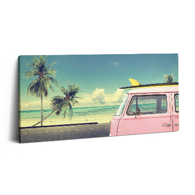 Print pe pânză 140x70 Mașină cu placă de surf