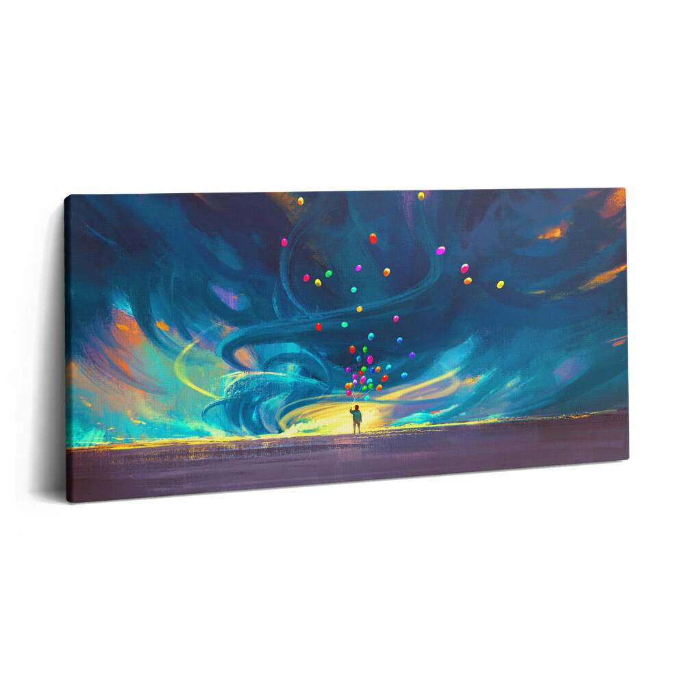 Print pe pânză 140x70 Bebeluș și baloane