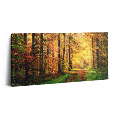 Print pe pânză 140x70 Peisaj de pădure de toamnă