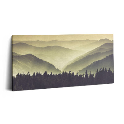 Print pe pânză 140x70 Pante muntoase încețoșate
