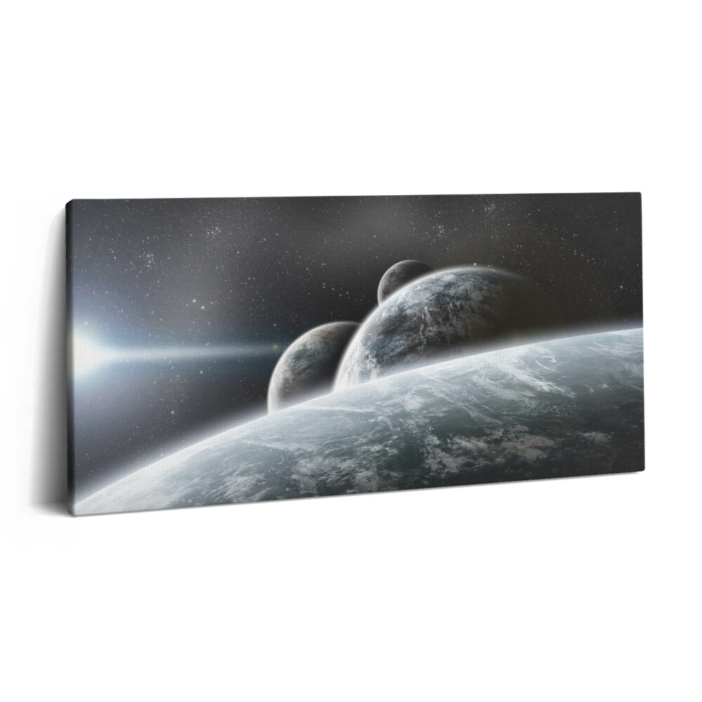 Print pe pânză 140x70 Spațiu și planete