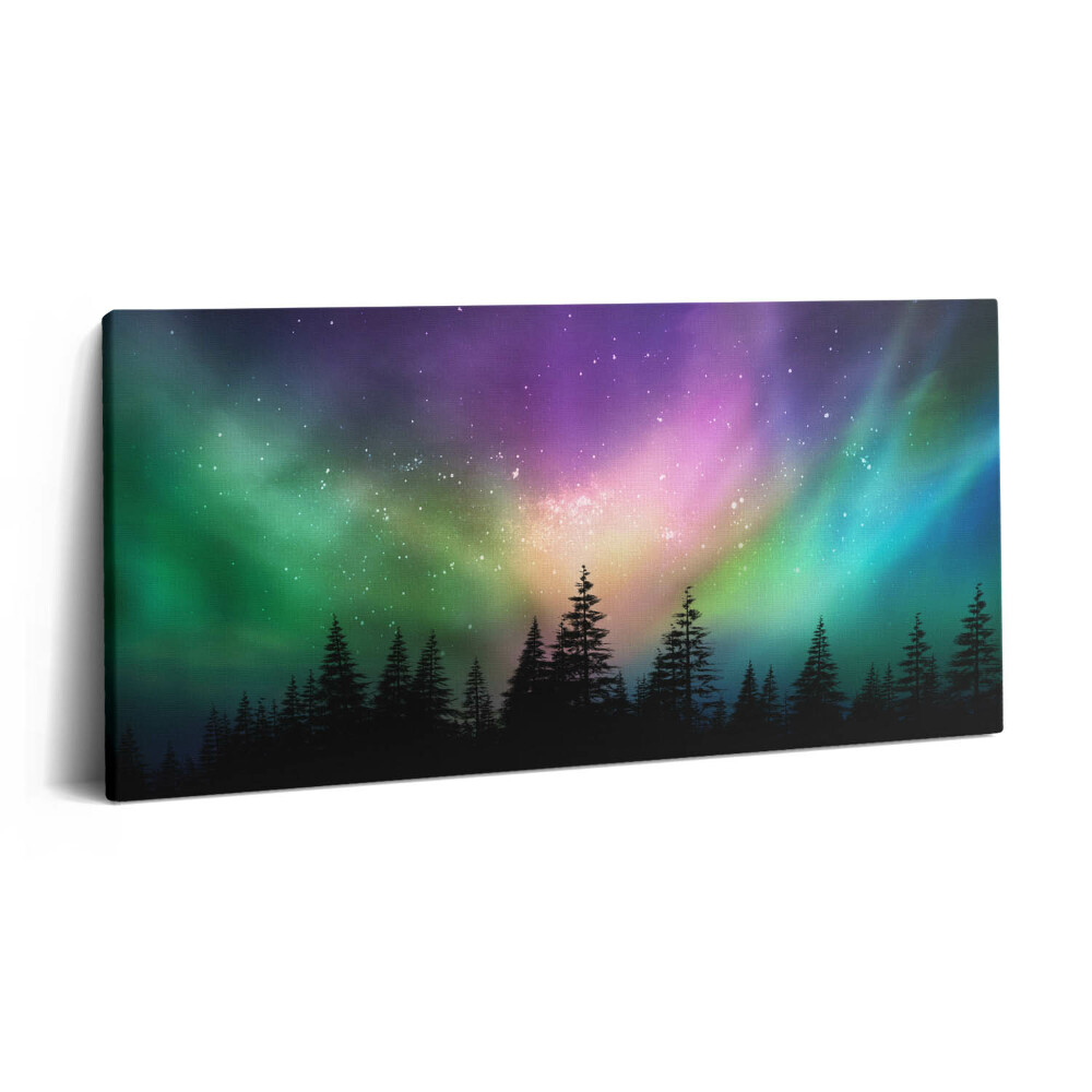 Print pe pânză 140x70 Aurora boreală