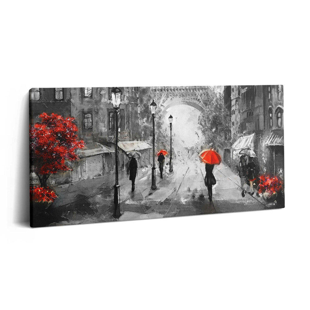 Print pe pânză 140x70 Străzile din Paris și Turnul Eiffel