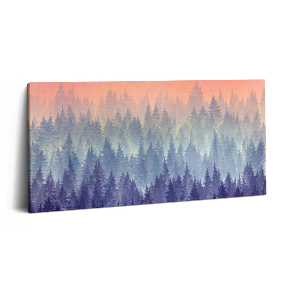 Print pe pânză 140x70 Pădurea în ceață
