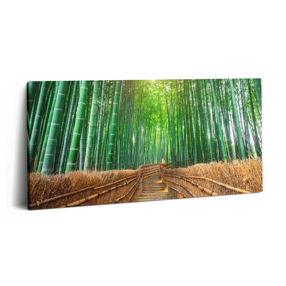 Print pe pânză 140x70 Un drum într-o pădure de bambus