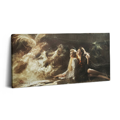 Print pe pânză 140x70 O fotografie cu două femei