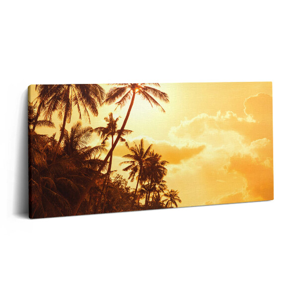 Print pe pânză 140x70 Palmieri însoriți pe plajă
