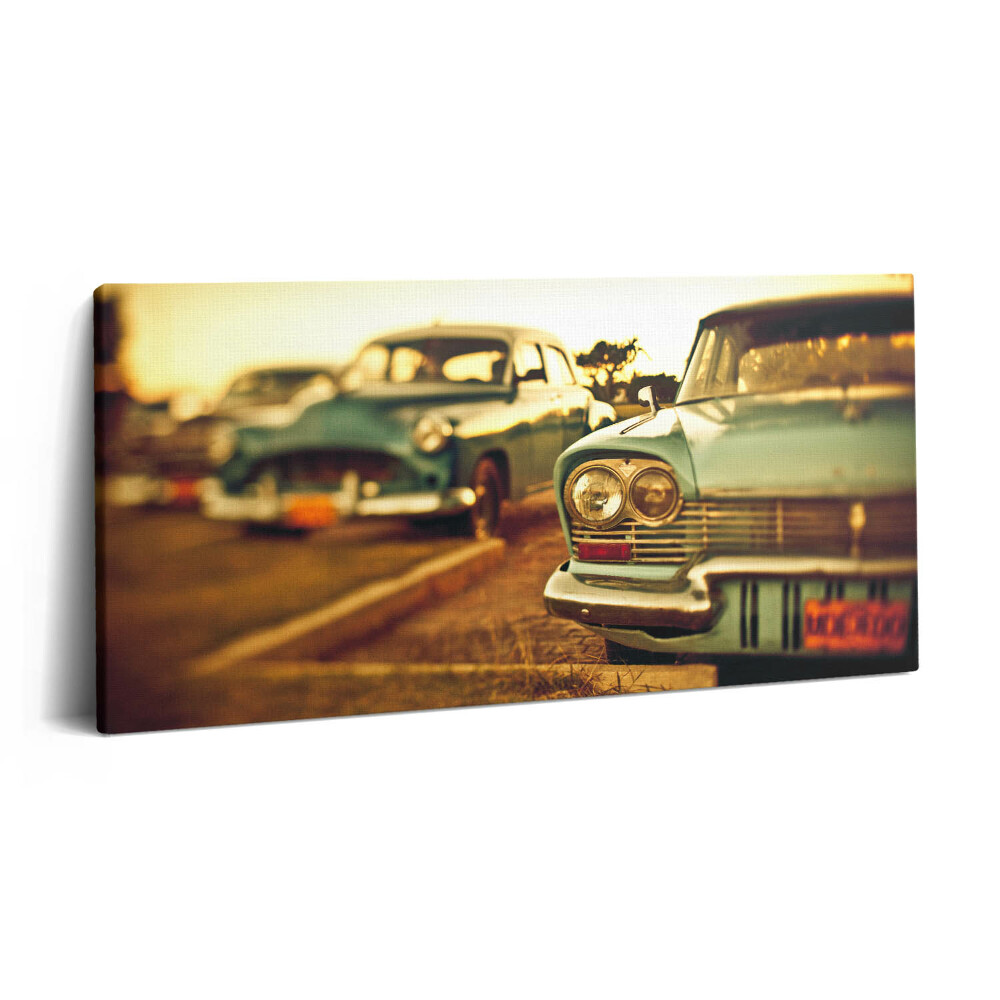 Print pe pânză 140x70 Mașini vechi - colecție de mașini