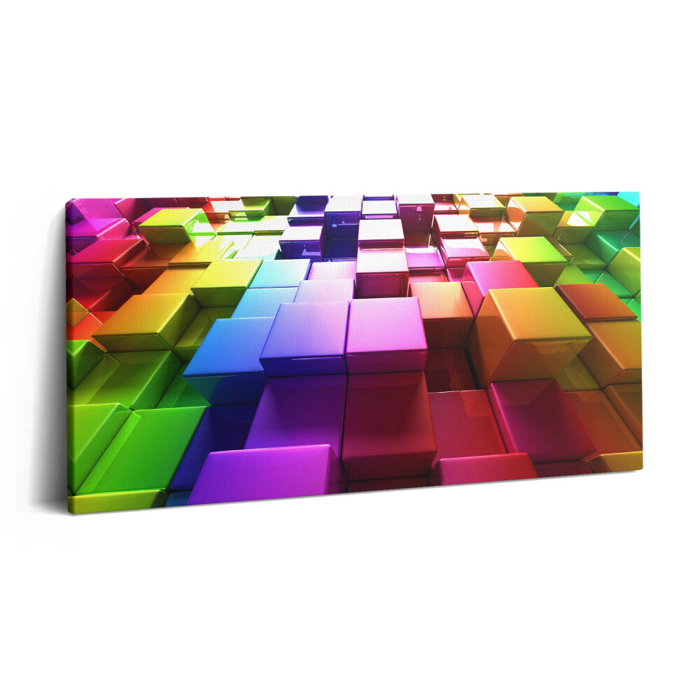Print pe pânză 140x70 Cuburi colorate
