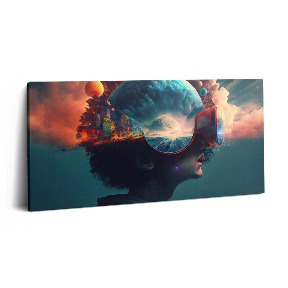 Print pe pânză 140x70 Lume virtuală futuristă