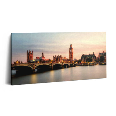 Print pe pânză 140x70 Panorama Big Ben din Londra