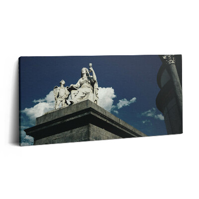 Print pe pânză 140x70 Statuia Femeii și Îngerului