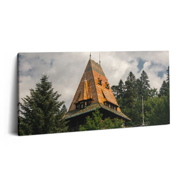 Print pe pânză 140x70 Palatul Pelișor din România