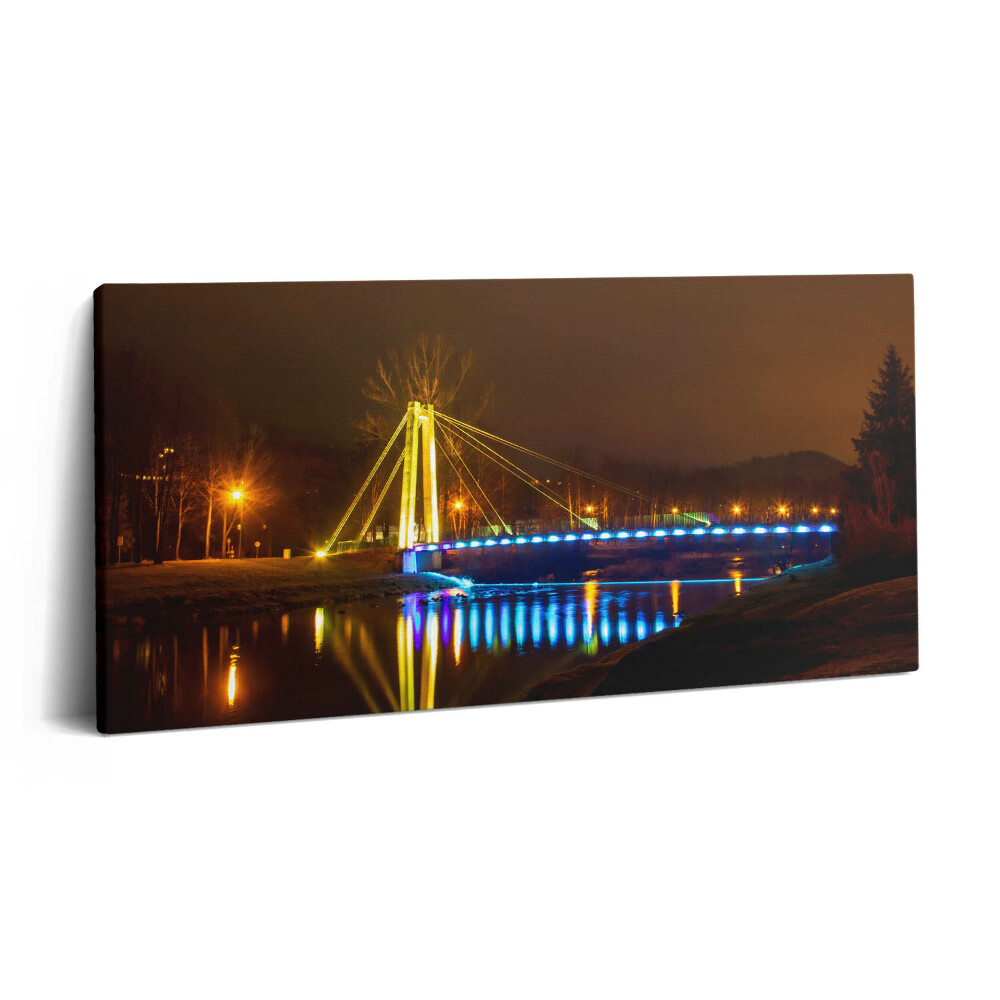 Print pe pânză 140x70 Podul peste Vistula din Ustroń