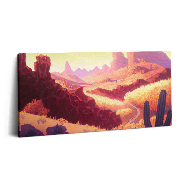 Print pe pânză 140x70 Ilustrație a deșertului Arizona