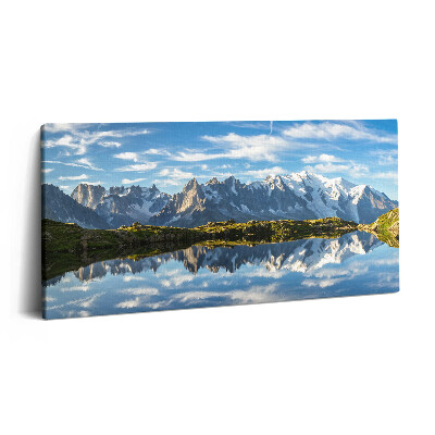 Print pe pânză 140x70 Alpii francezi din Valea Chamonix