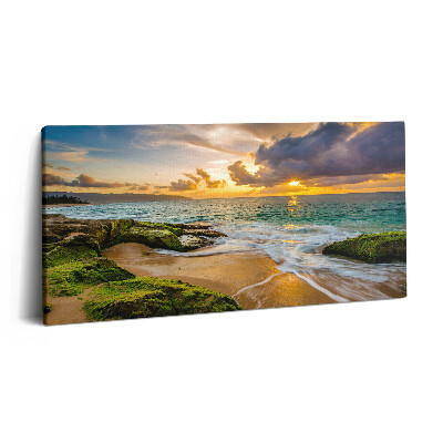 Print pe pânză 140x70 Plajă la apus