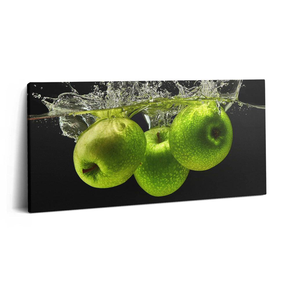 Print pe pânză 140x70 Mere verzi în apă
