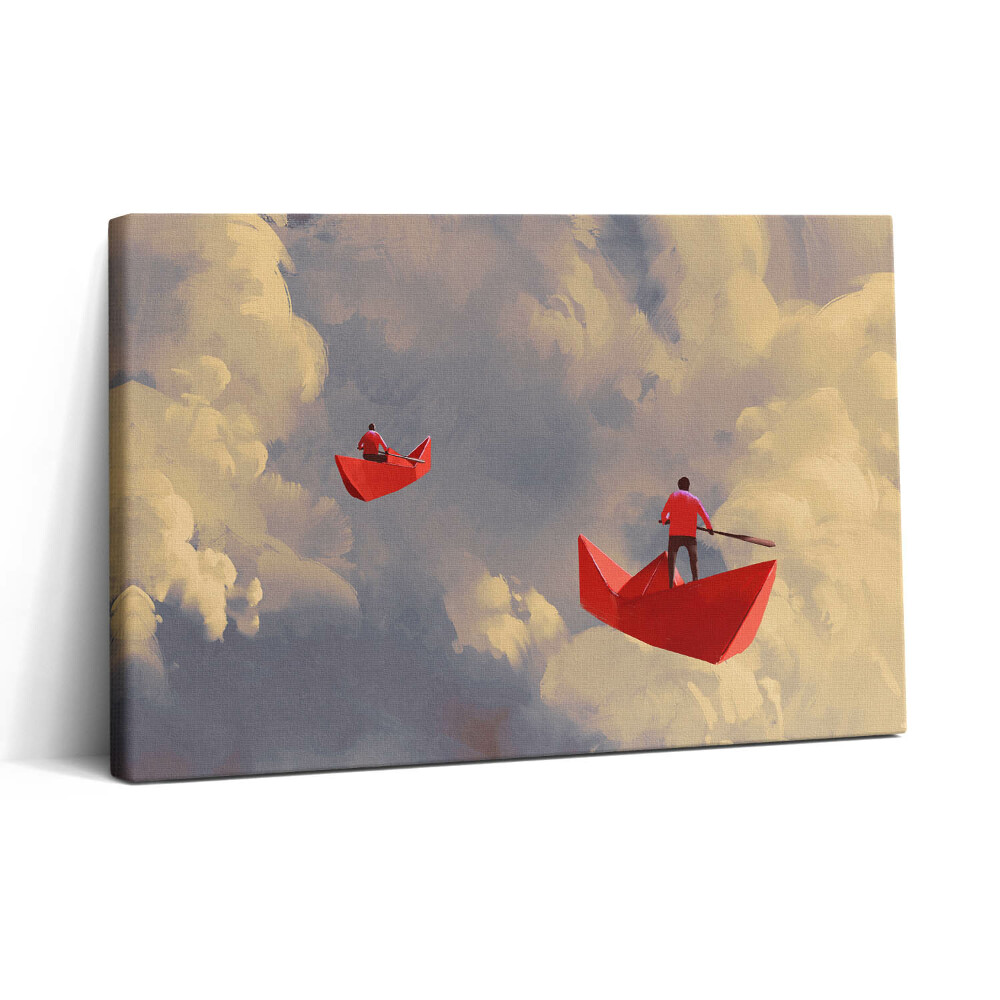 Tablou canvas 30x20 Călătorii pe nave de hârtie