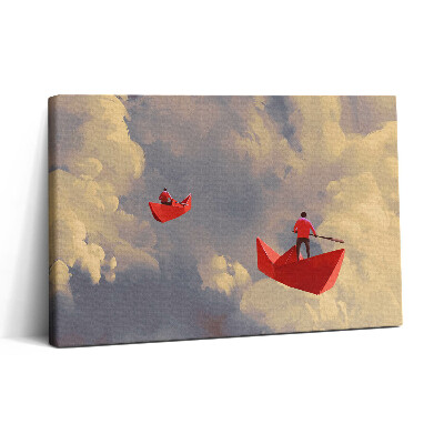Tablou canvas 30x20 Călătorii pe nave de hârtie