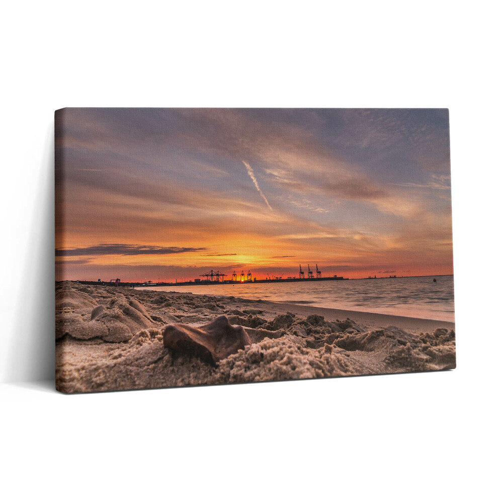 Tablou canvas 30x20 Apus de soare peste plajă