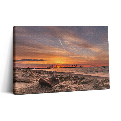 Tablou canvas 30x20 Apus de soare peste plajă