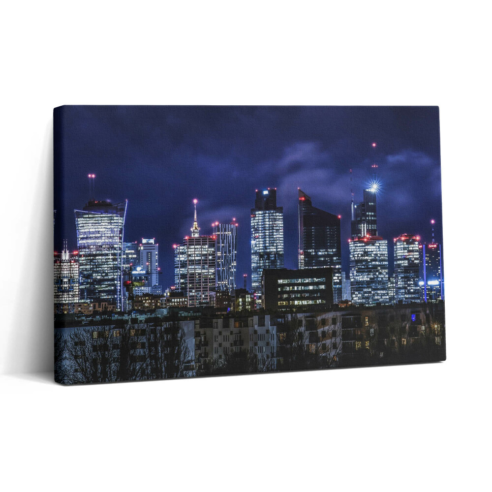 Tablou canvas 30x20 Clădirile orașului noaptea