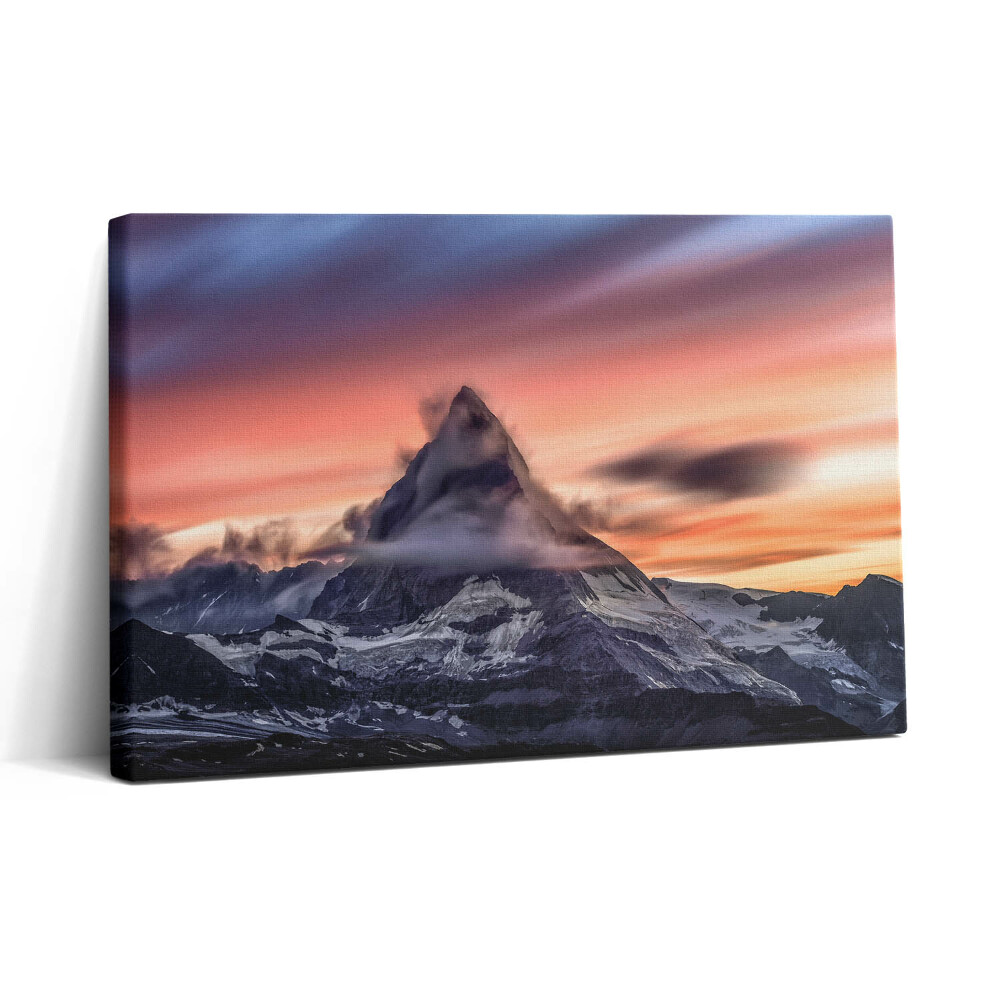 Tablou canvas 30x20 Munte singuratic la apus