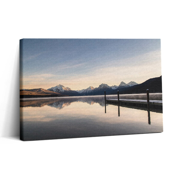 Tablou canvas 30x20 Lac și dig de munte