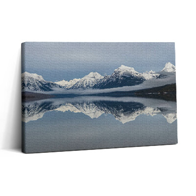 Tablou canvas 30x20 Reflexia munților în lac